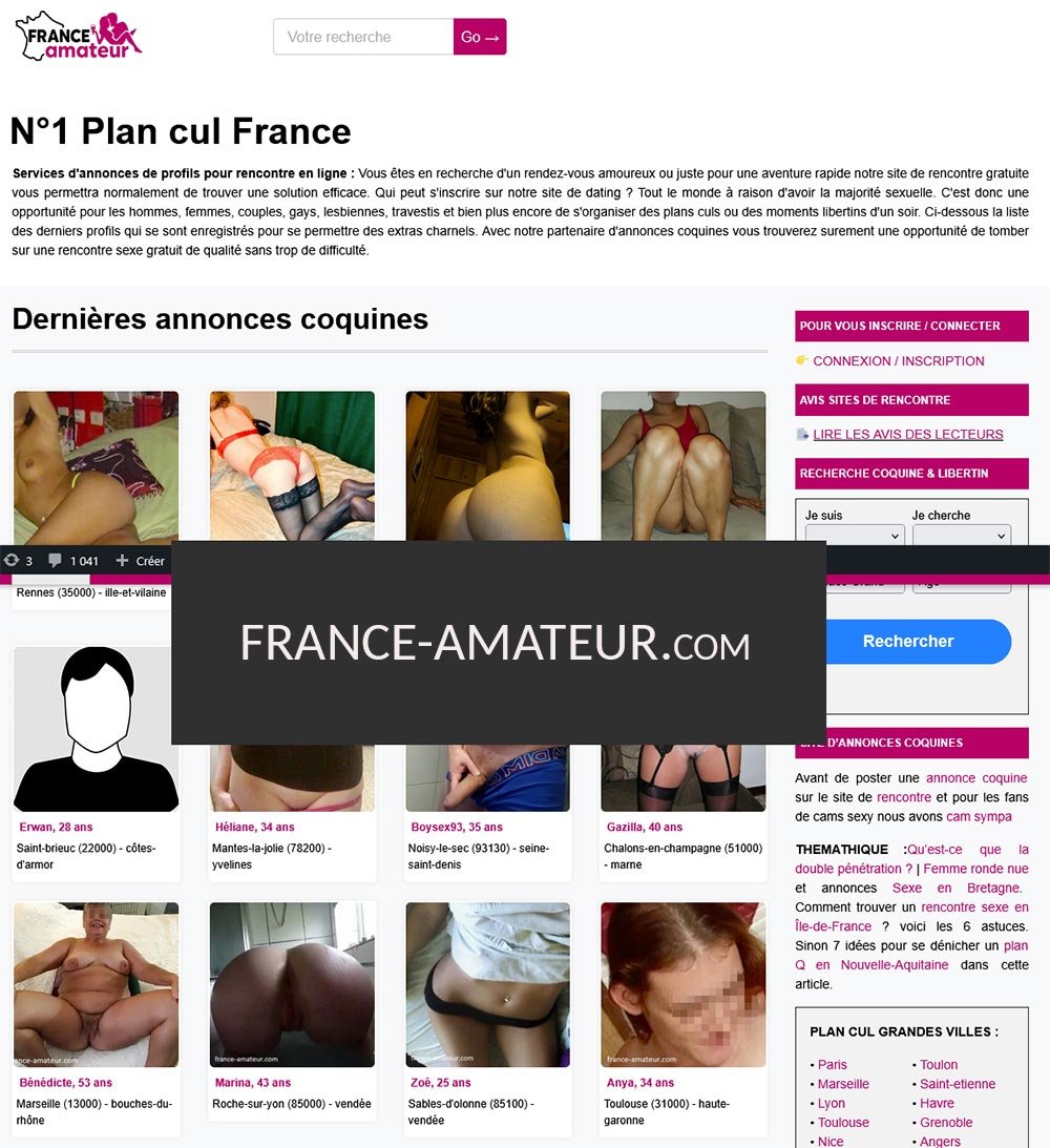 France-amateur.com : plans culs et rencontres sans lendemain