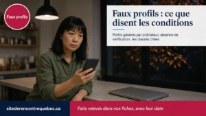 Faux profils : ce que disent vraiment les conditions