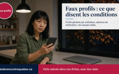 Faux profils : ce que disent vraiment les conditions