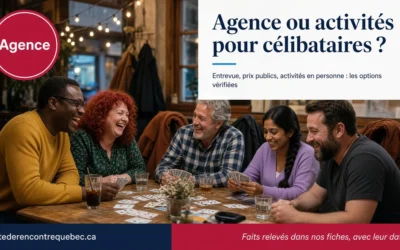 Agence de rencontre ou activités pour célibataires au Québec